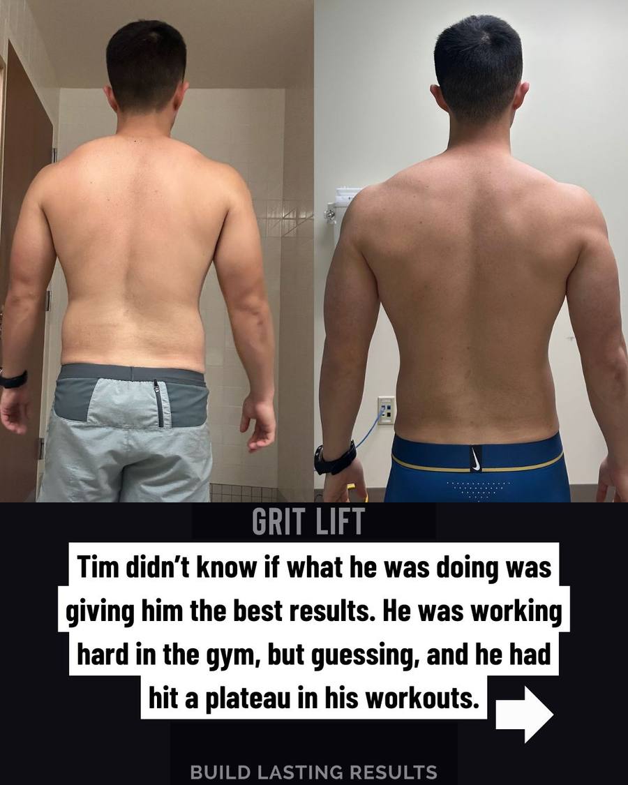 Tim — came with the goal of gaining 10 lbs of muscle