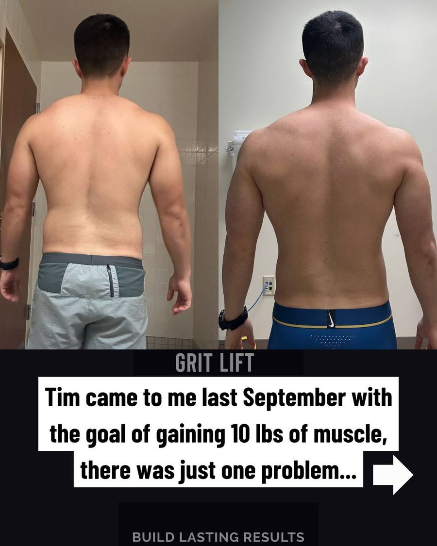 Tim before and after back